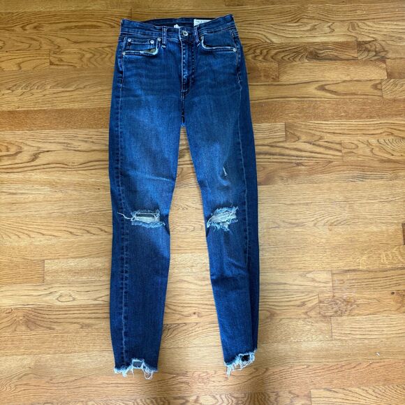 Rag & Bone Women's‎ Nina High Rise Ankle Skinny Stretch Denim Jeans Size 25 - Picture 2 of 7